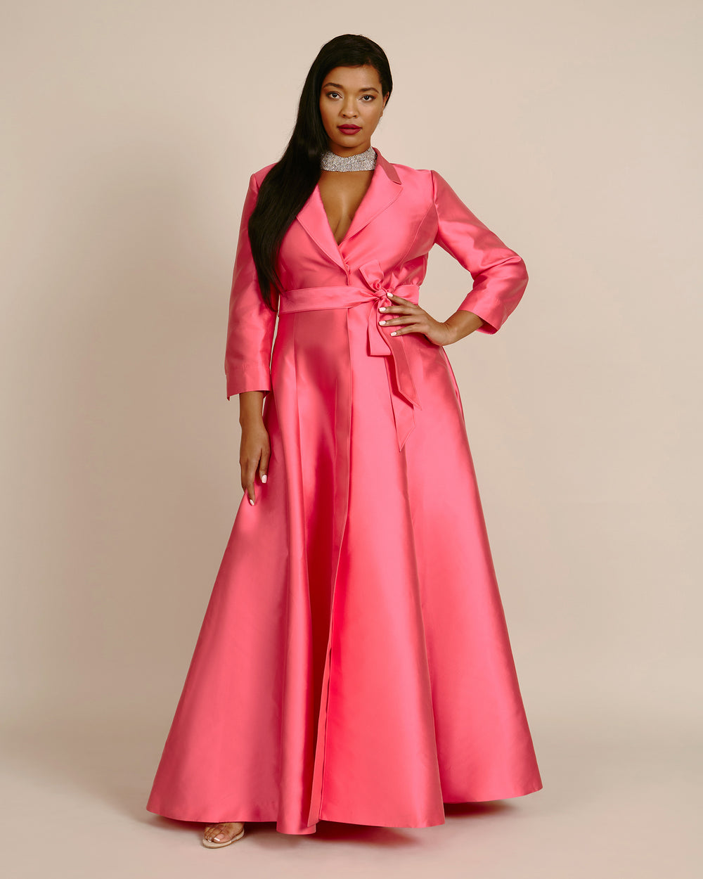 Carolina Herrera Zinnia Three-Quarter Sleeve Suit Gown – 11 Honoré